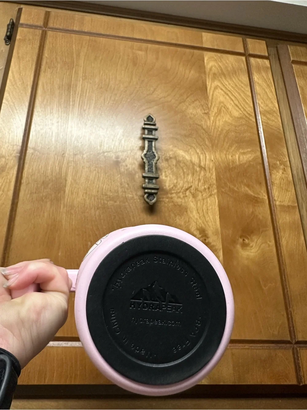 Pink Ghost Pattern Insulated Travel Mug with Handle